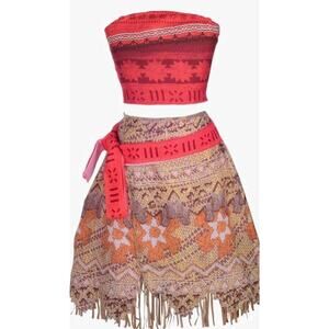 Disguise Disney Moana Costume Girls 6 7 Skirt Top Set Halloween Dress Up